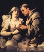 CORNELIS VAN HAARLEM The Monk and the Nun ds oil on canvas